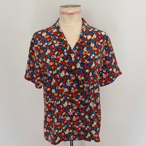 Liz Claiborne Floral Short Sleeve Blouse